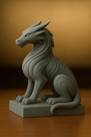 Dragon Statue 3D Model for 3D Printing
