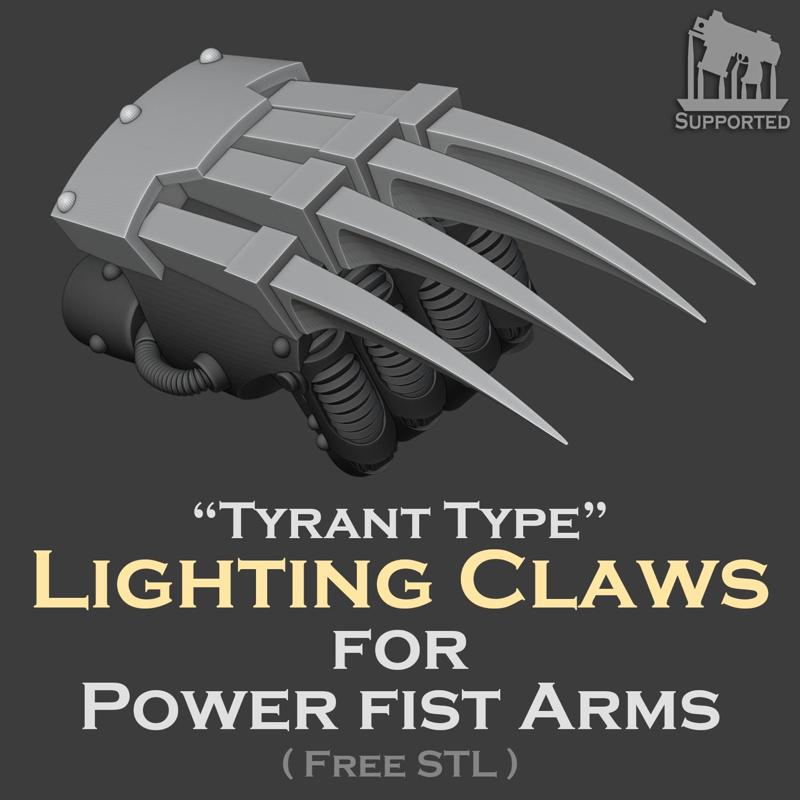 Lightning claw attachment for TYRANT TYPE (Ver.1 Update)