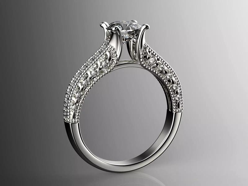 Engagement fashion ring with gem 0064