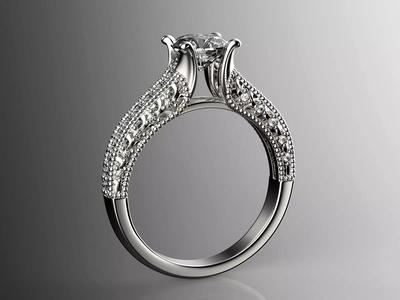 Engagement fashion ring with gem 0064