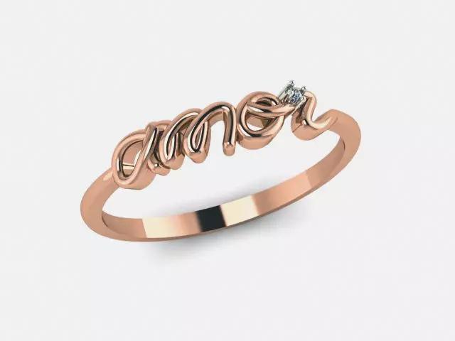 Amor Love Valentine Delicate Diamond Ring