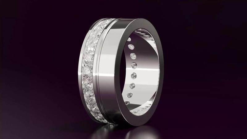 round cut eternity ring N16 54EU size