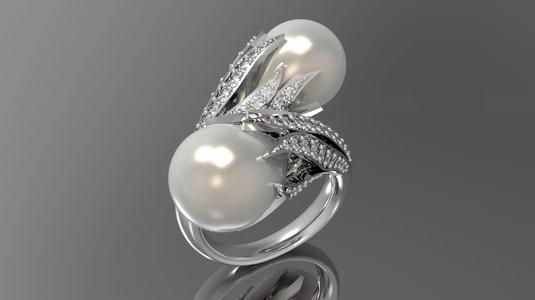 luxury woman pearl ring pr0001
