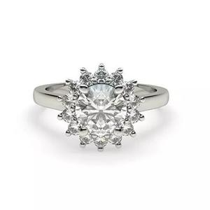 Round diamond engagement ring diana setting