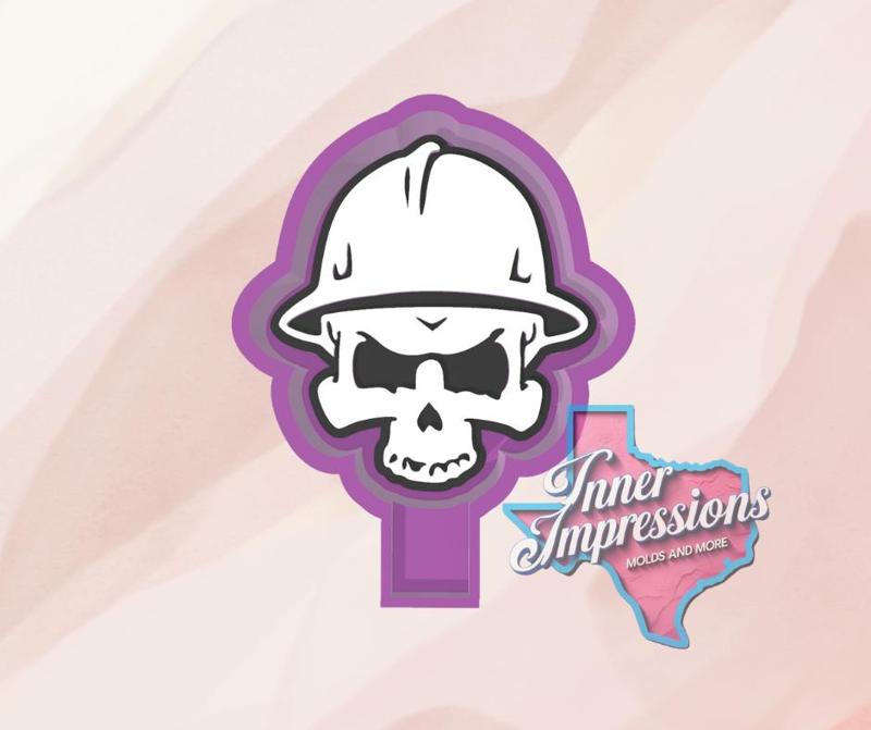 Skull Hard Hat Freshie Mold