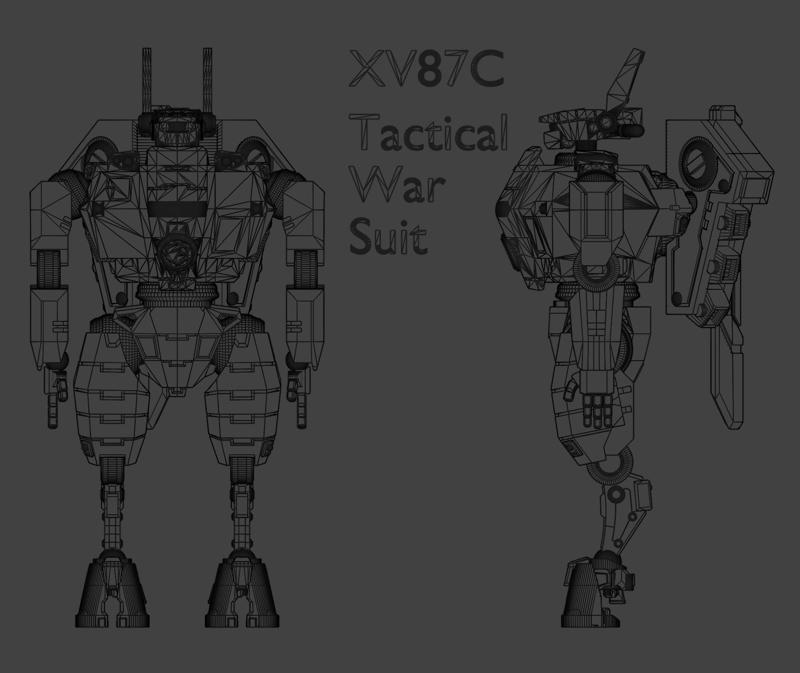 XV-87C tactical war suit for fish aliens