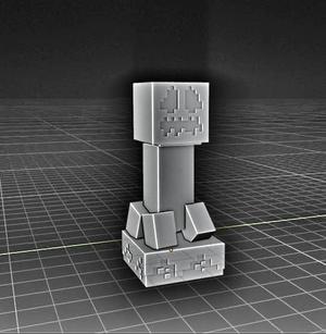 Halloween creeper minecraft 3d model