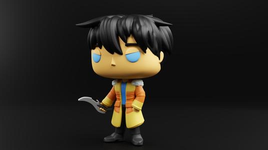 Jin from the battle of Ice Elves Funko Pop from solo leveling