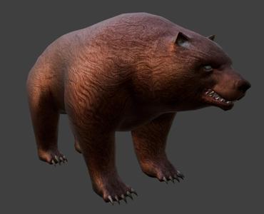 Grizzly Bear Sculpture - Realistic 3D Printable STL Model