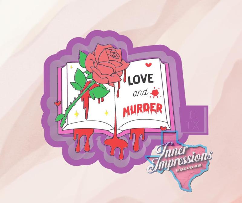 Love and Murder Book Freshie Mold