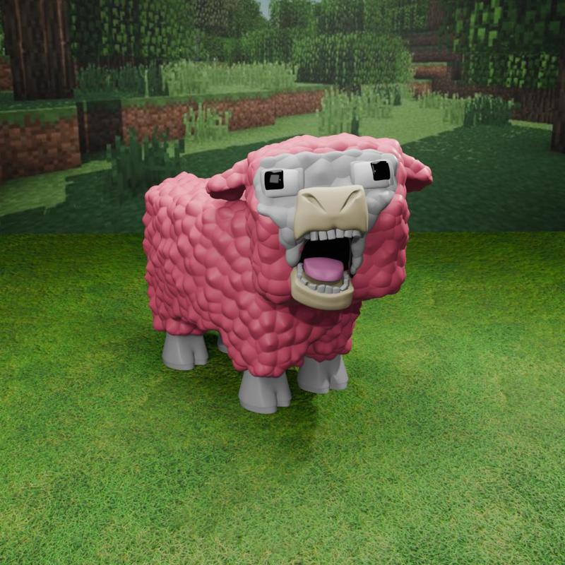 Minecraft Movie Pink Sheep - Minecraft Movie Pink Sheep