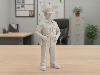 Policeman 3D Printable 3D print model