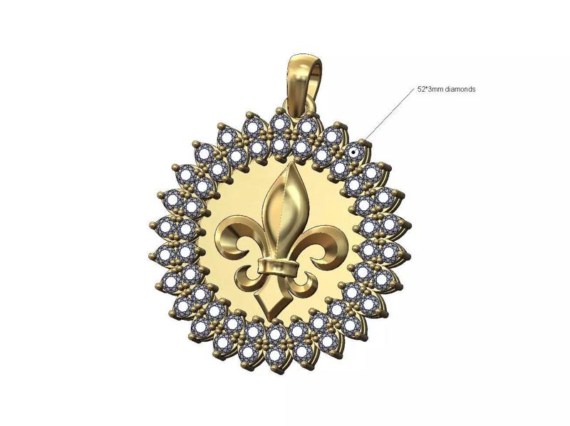 Royal lily  marquise diamond prong plate halo pendant with bail