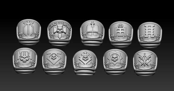 Silver Wardens Exterminatus And Nemestrike Shoulder Pads and Tilt Shields