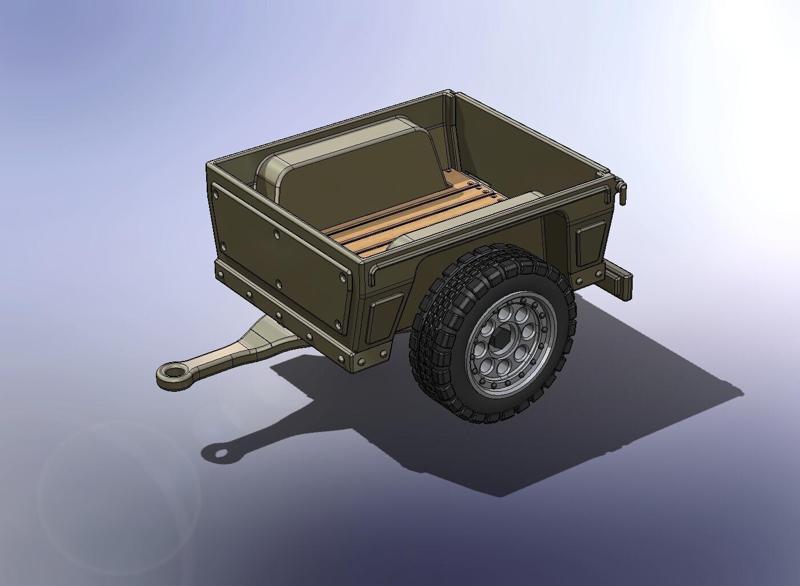 Single-axle trailer for Combat VehicleTaurus 28mm