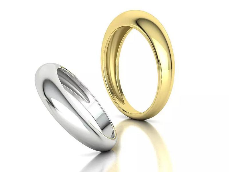 Dome Ring Statement Ring 5mm Bold Band Crescent Dome