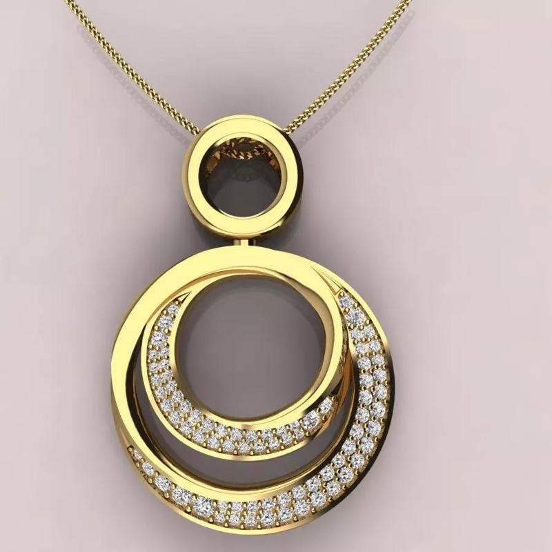 Double round circle pendent