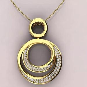 Double round circle pendent