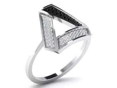 Light Weight White Gold Diamond Ring  -DR-6327