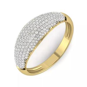 Light Weight Yellow Gold Diamond Ring  -PR-002 DIA