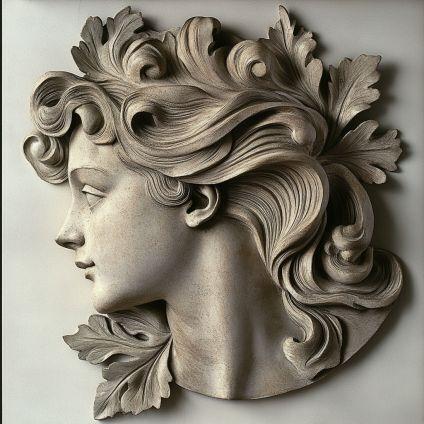 Baroque Woman Face Decoration