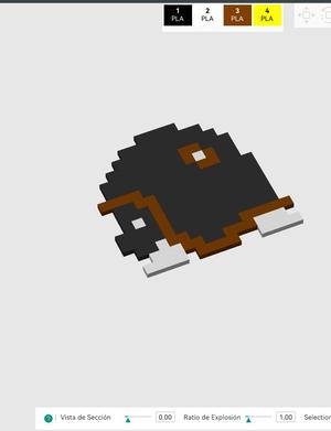 Individual pixel both sides multicolor black koopa