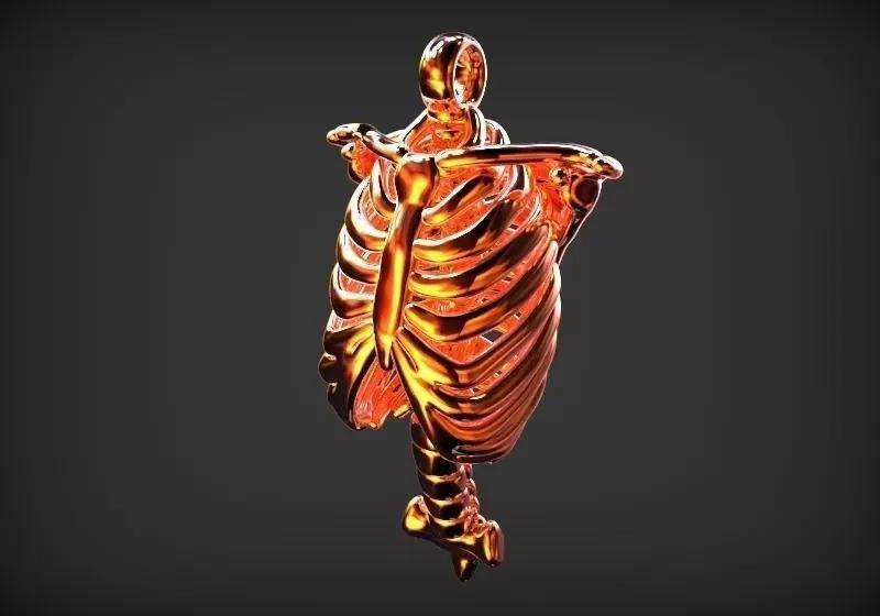 BRO HUMAN RIB SHAPE PENDANT
