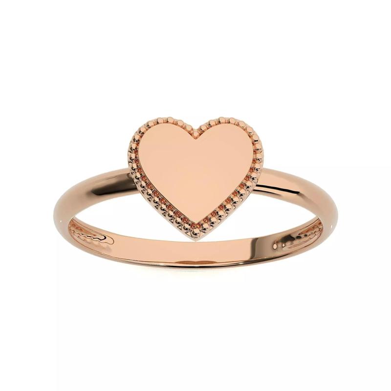 Heart Love Valentine Light wt Plain Gold ring 3dm stl ply glb
