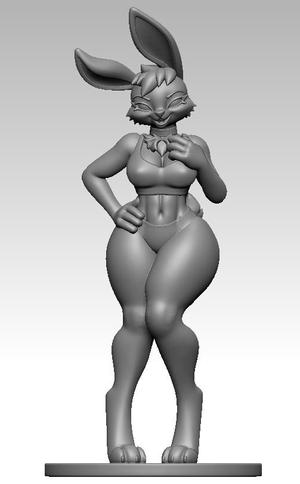 FURRY GIRL 3D SCULPTURE - BUNNY