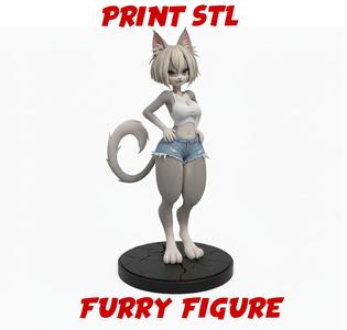 3D FURRY GIRL SCULPTURE - ZOR