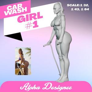 GIRL CAR WASH #1 1/64 1/43 1/32