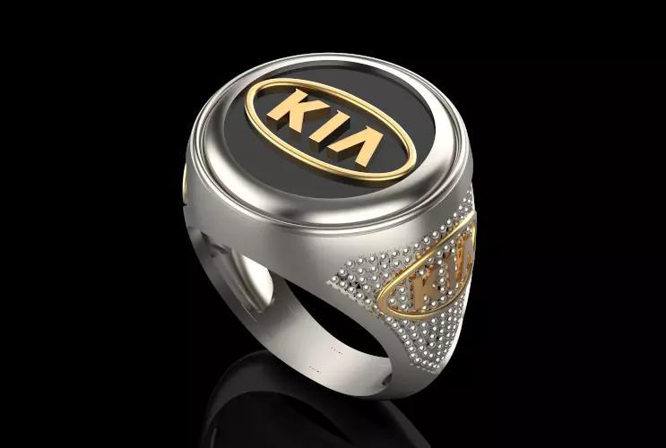 Kia ring Silver Gold  Print