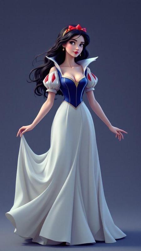 Snow White, Snow White doll, Figurine, girl, beautiful girl, doll, female doll, doll in dress, shoes and long hair, Disney princesses, characters from games, doll for children