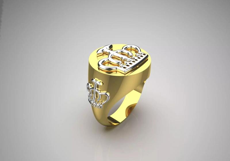 man crown king gold ring mr0109