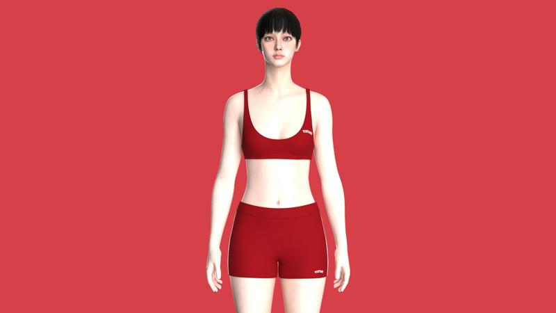 Ladies Bralette With Shorts  | Marvelous / Clo3d / obj / fbx