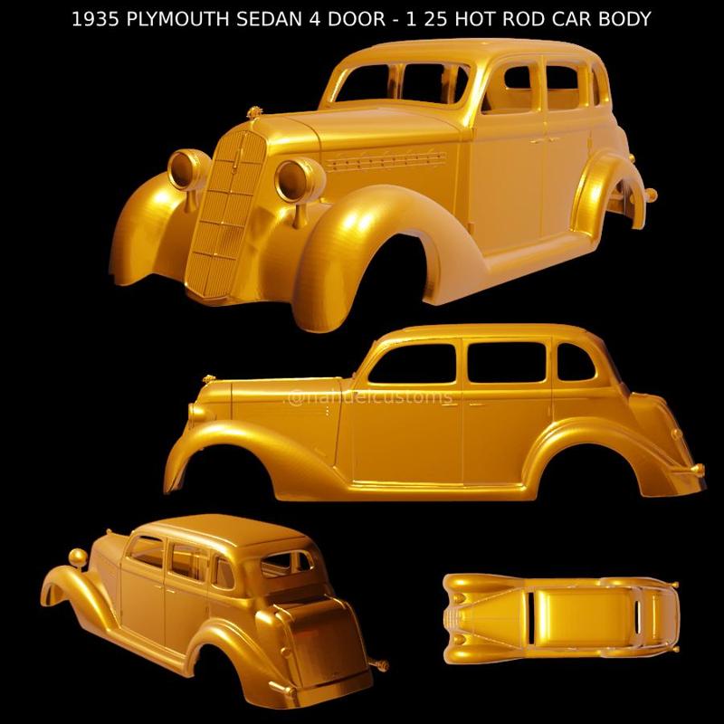1935 PLYMOUTH SEDAN 4 DOOR - 1 25 HOT ROD CAR BODY