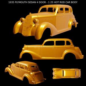 1935 PLYMOUTH SEDAN 4 DOOR - 1 25 HOT ROD CAR BODY