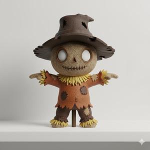 🌾 Haunted Scarecrow Funko Pop! - Spooky Field Guardian! (3D Print Ready!) 🎃