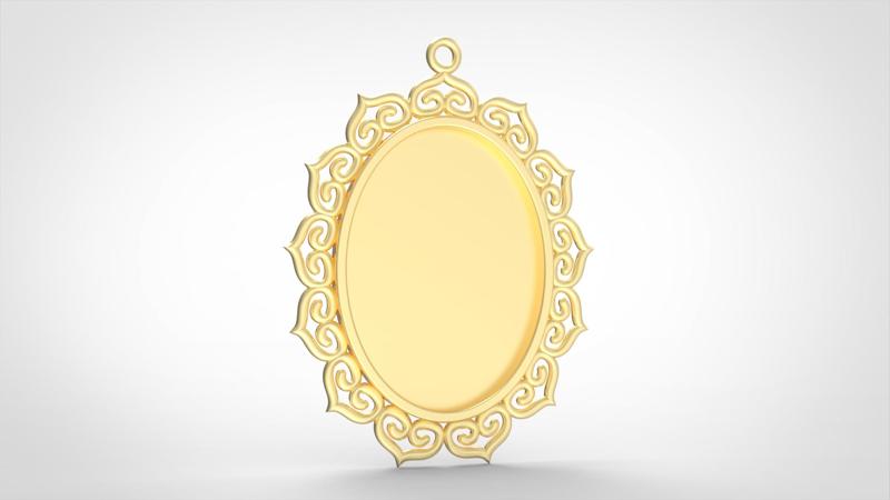 Large oval filigree border