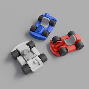 3D Printed Go-Kart Miniatures – Set of 3