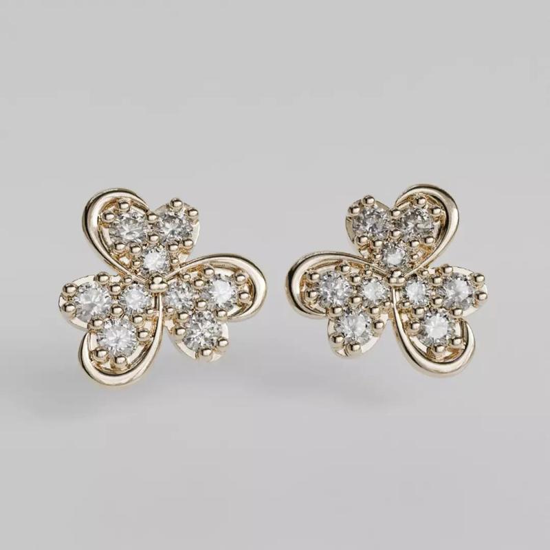 heart clover earrings