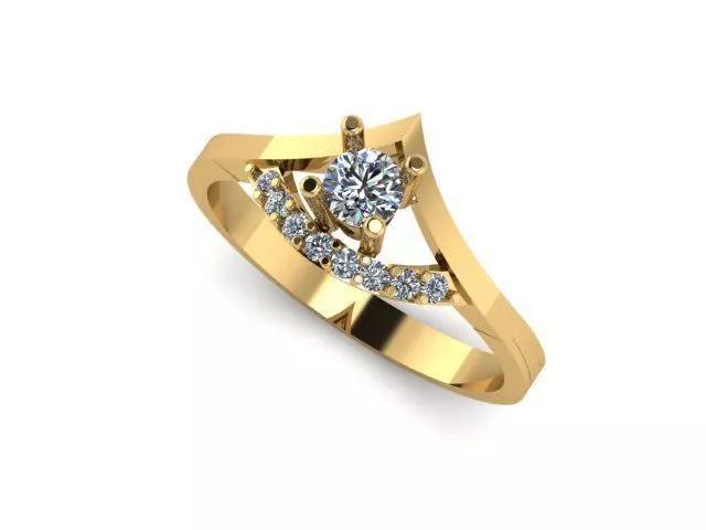 Female Solitaire Ring Ready To Print