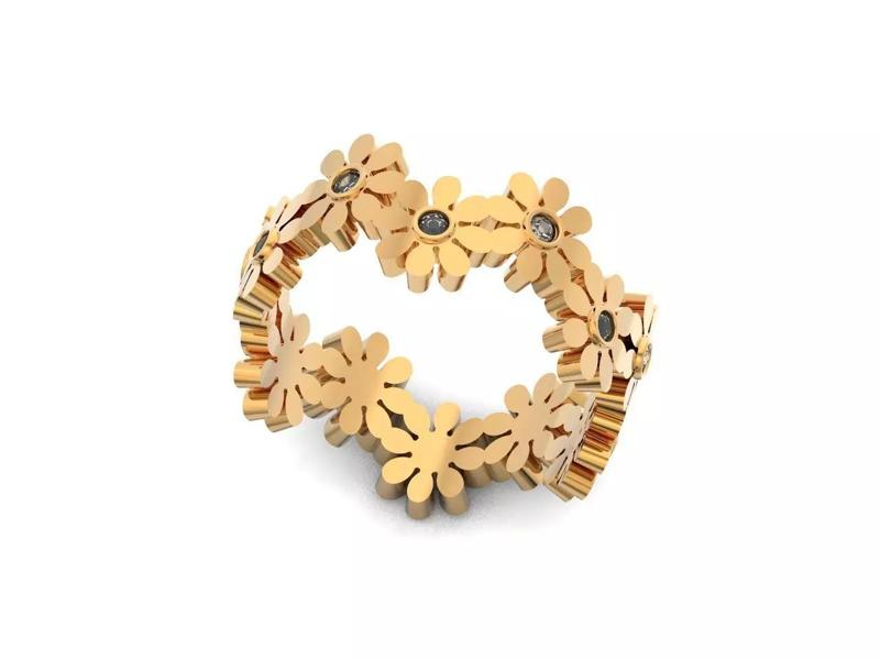 flower ring chamomile 1021