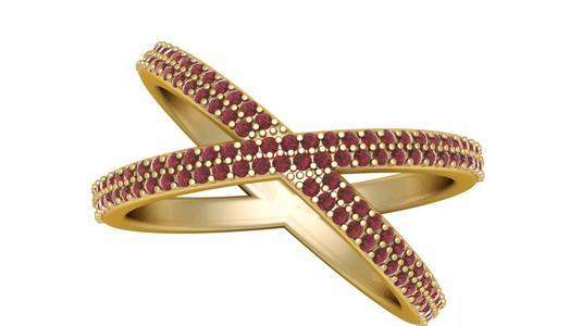 FANTASY RUBY RING 3D PRINTABLE MODEL