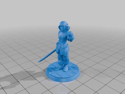 Captain Elaina Sartell (D&D spelljammer miniature)