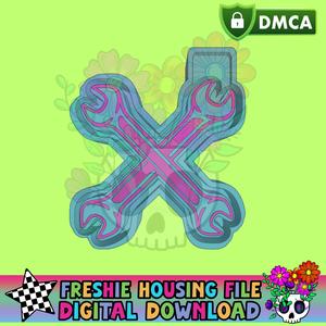 Crossed Wrenches STL Freshie Housing