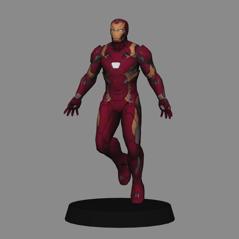 Ironman Mk 46 - Captain America CIVIL WAR LOW POLYGONS AND NEW EDITION