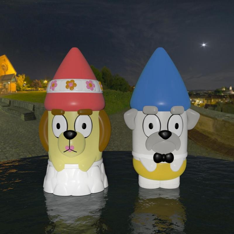 Bluey Gnomes - Bride and Groom