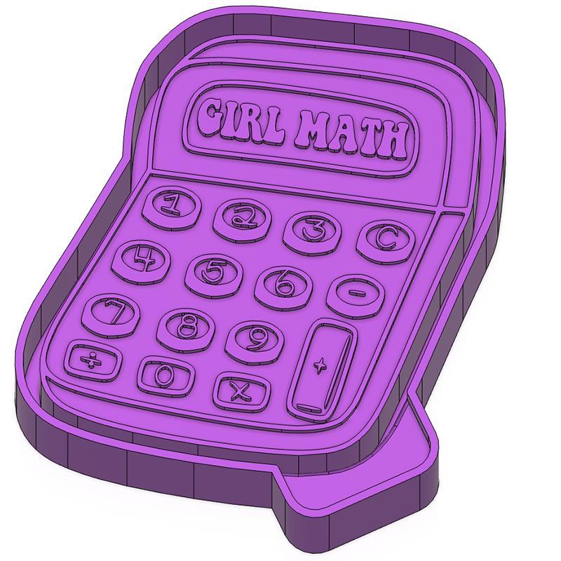 Girl Math Calculator Freshie STL Mold Housing