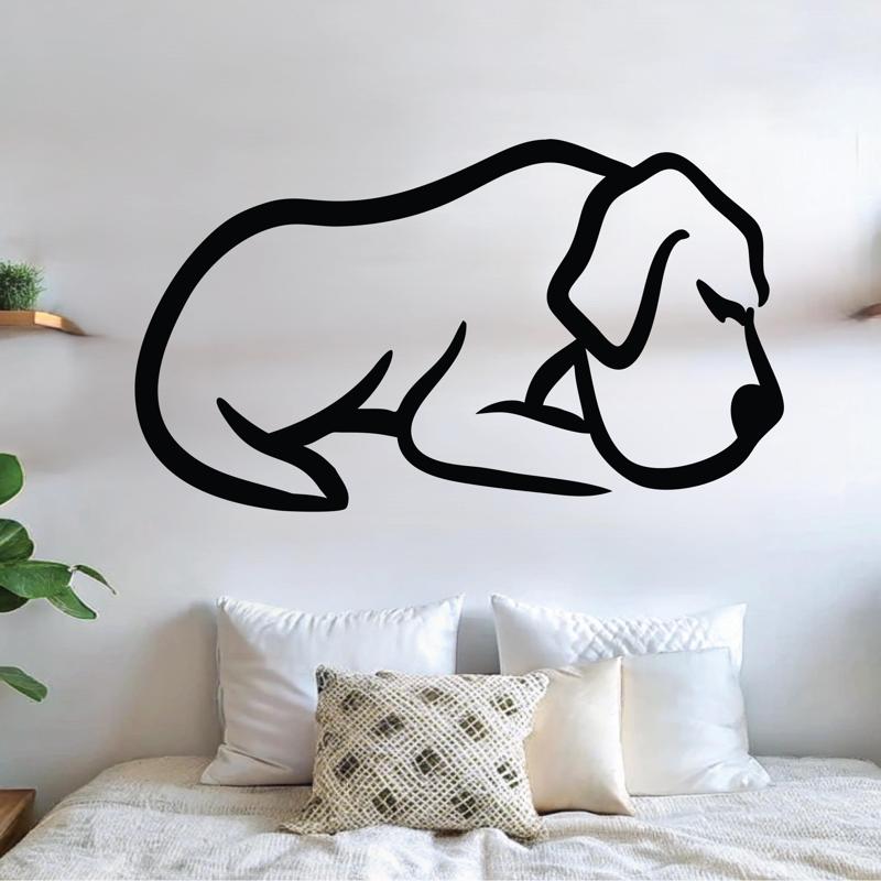 dog wall art sleeping pose